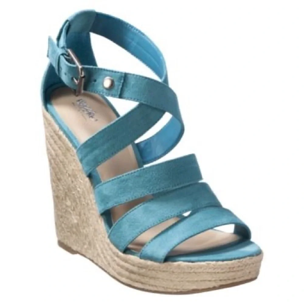 PERFECT Turquoise Espadrilles Wedge
